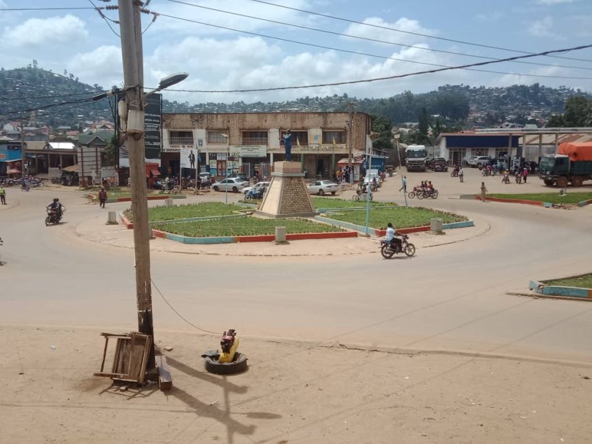 Photo d'illustration : vue du rond-point central du 30 juin en ville de Beni, N-K