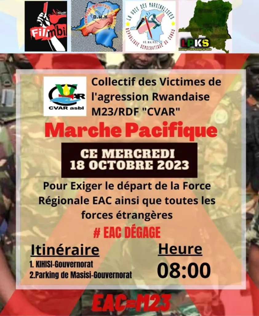 Le Collectif des victimes de l'agression rwandaise prévoit une marche pacifique ce mercredi