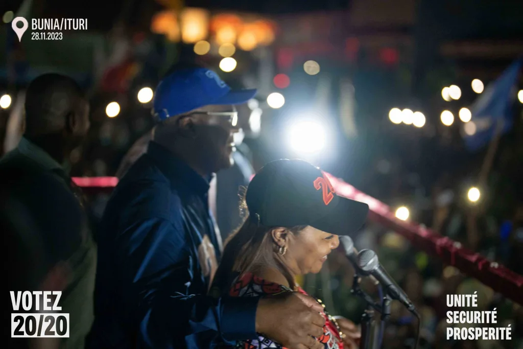 Félix Antoine Tshisekedi, Président et candidat à la présidentielle en ville de Bunia dans le cadre de la poursuite de sa campagne électorale.