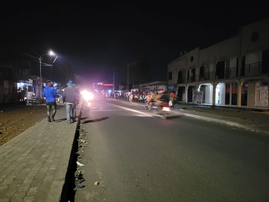 Photo d'illustration : La nuit dans la ville de Goma