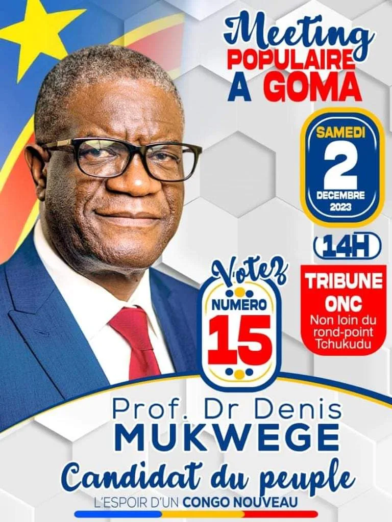 Dr Denis MUKWEGE attendu samedi dans la ville de Goma