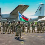 Un convoi des véhicules des soldats Sud Soudanais déployés dans le cadre de la force de l'EAC a quitté le territoire de Nyiragongo.