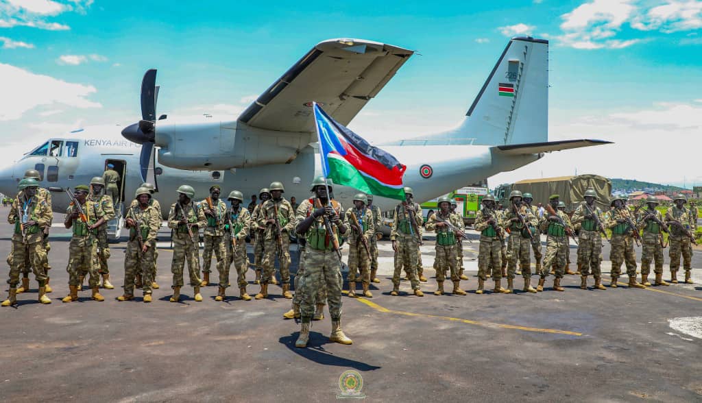 Un convoi des véhicules des soldats Sud Soudanais déployés dans le cadre de la force de l'EAC a quitté le territoire de Nyiragongo.