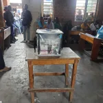 Photo d'illustration : Dans un bureau de vote a l'Institut Zanner dans la ville de Goma