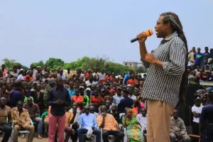 Yves Panga Kahwa Mandro ancien seigneur de guerres en province de l’Ituri, dans le Nord-Est de la RDC au Micro