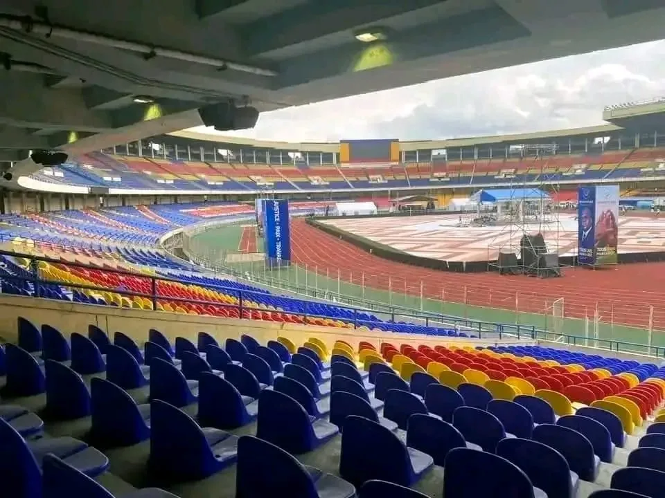 Préparation de la cérémonie d’investiture du Président Félix Tshisekedi après sa réélection à la tête de la RDC au stade de Martyrs