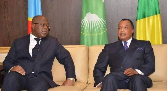 LE PRÉSIDENT FÉLIX TSHISEKEDI Felicité par son Homologue DENIS SASSOU-NGUESSO 