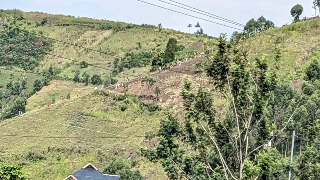 Les fidèles chrétiens de Goma qui fréquentent la colline CCLK, située dans la commune de Goma