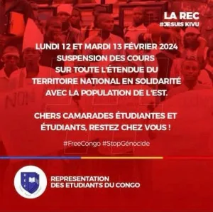 Suspension des activités académiques en signe de deuil national, Les étudiants solidaires face à l'agression rwandaise