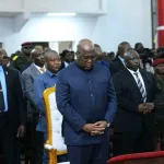 Lundi dernier, à l’Église Notre-Dame de Fatima, le Président Félix Tshisekedi a participé à une messe de requiem marquant le quatrième anniversaire de la disparition de Monseigneur Gérard Mulumba