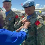 20 ans apres, Les Casques bleus chinois de la MONUSCO se préparent à quitter le pays