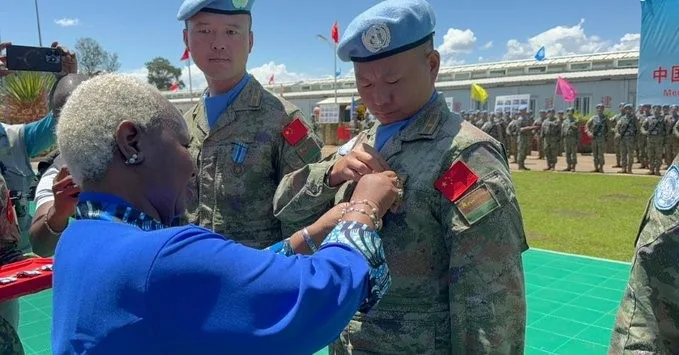 20 ans apres, Les Casques bleus chinois de la MONUSCO se préparent à quitter le pays