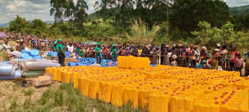 4506 déplacés assistés par la Croix-Rouge de la RDC à Buleusa dans le groupement Ikobo