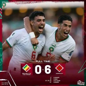 Qualifs Mondial 2026 : Le Maroc renvoi le Congo Brazzaville au banc de l'école du football Le Maroc renvoi le Congo Brazzaville au banc de l'école du football