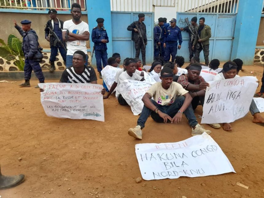 Malgré l'interdiction du Maire, les militants de la LUCHA dans la rue pour dénoncer l'insécurité au Nord-Kivu