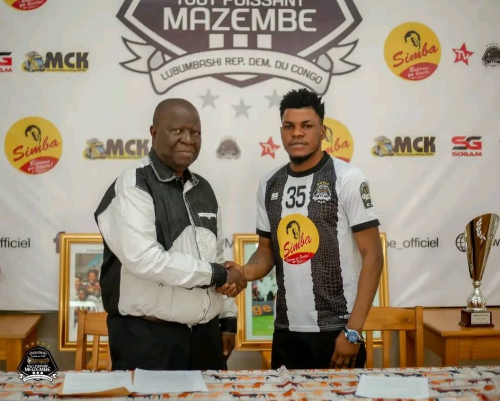 Le TP Mazembe annonce l'arrivée du défenseur Dieubéni Ndongala