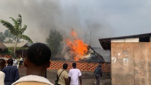Goma : Un incendie d’origine inconnue ravage l’espace Bel’Air Un incendie d’origine inconnue ravage l’espace Bel’Air