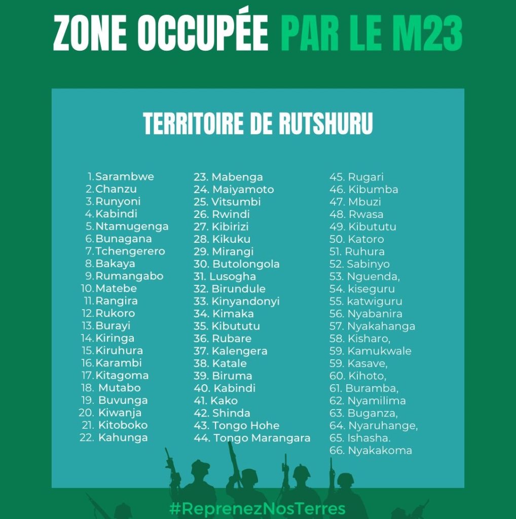 La LUCHA dénonce l'occupation de 101 villages par les rebelles du M23