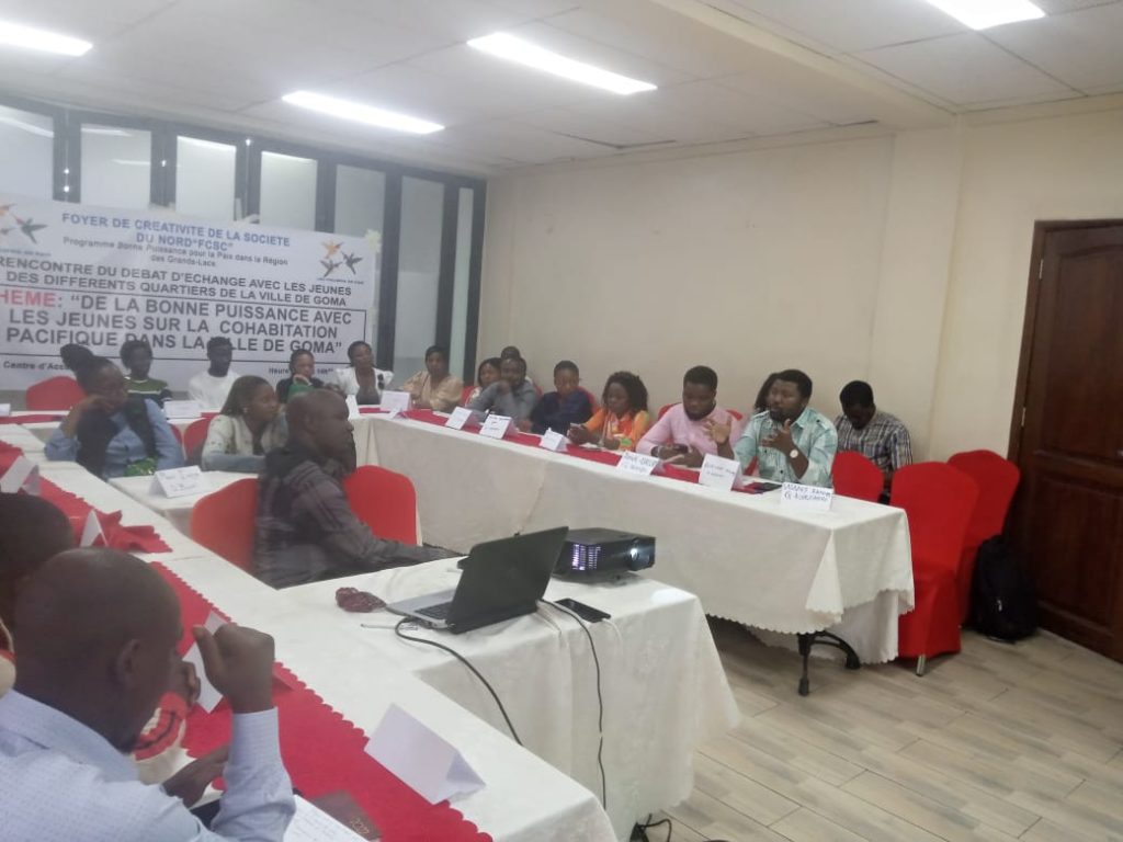 Une dizaine des jeunes issus de 18 quartiers de Goma initiés à la Bonne Puissance et la cohabitation pacifique