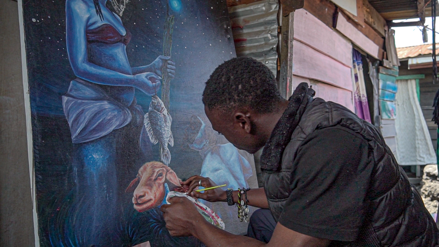 Dieumerci KHAKE, un artiste polyvalent qui fait des exploits dans l’Artiste visuel à travers ses créations