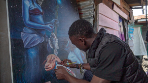 Dieumerci KHAKE, un artiste polyvalent qui fait des exploits dans l’Artiste visuel à travers ses créations