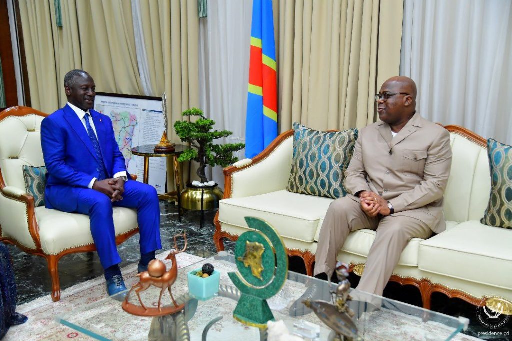 Le Président Félix Tshisekedi reçoit Adama Bictogo, Président de l'Assemblée nationale de la Côte d'Ivoire