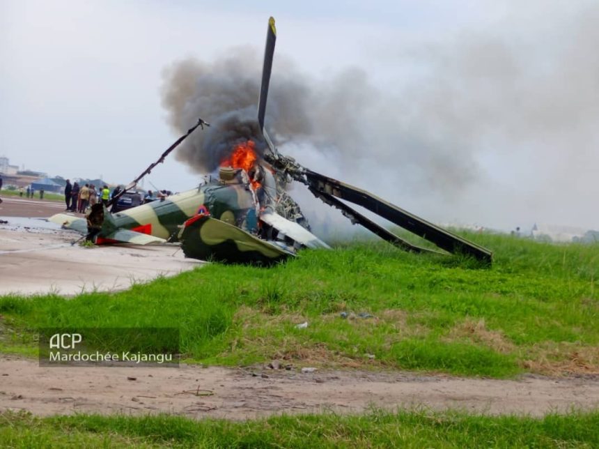 Crash d'un Hélicoptère Militaire à l'Aéroport de Ndolo