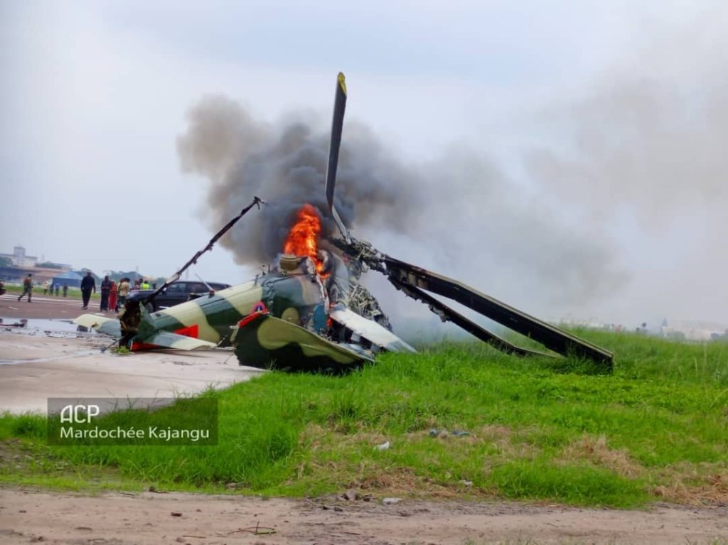 Crash d'un Hélicoptère Militaire à l'Aéroport de Ndolo