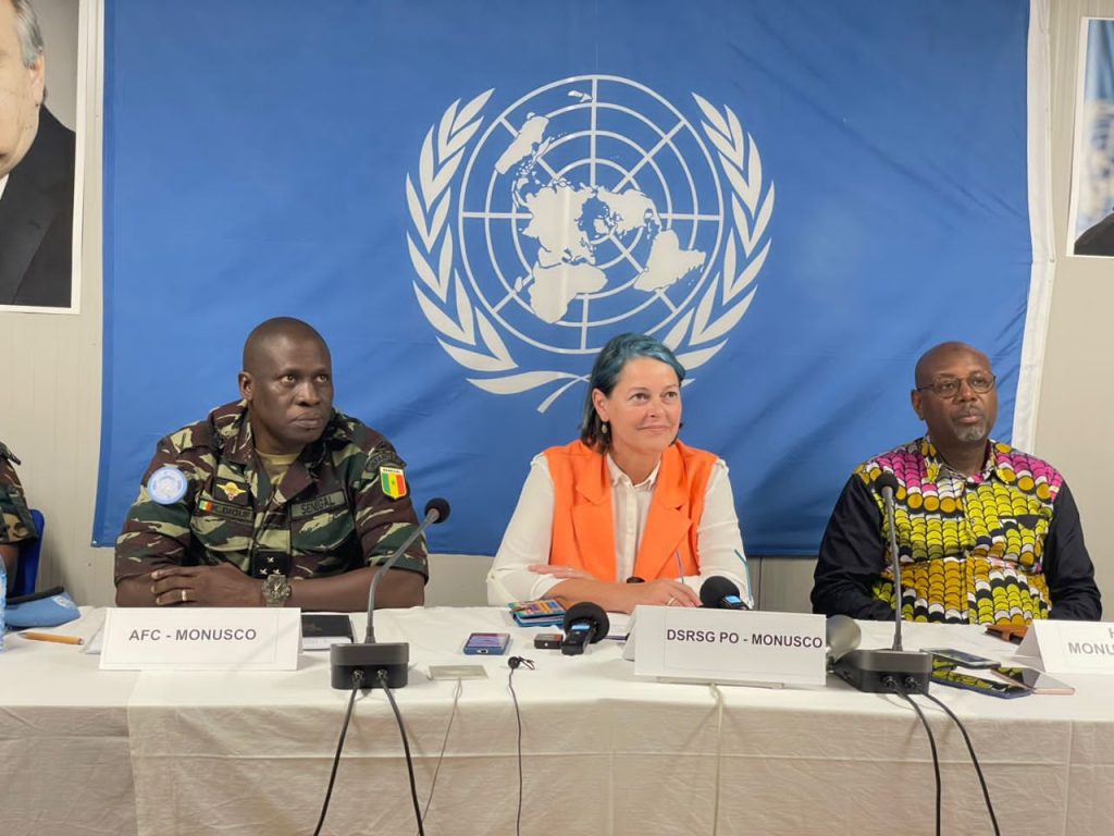 Vivian Van de Perre, Représente spéciale adjointe du Secrétaire général de l’ONU a expliqué que la présence de la MONUSCO permet de faire le suivi des négociations entre le Rwanda et le gouvernement congolais