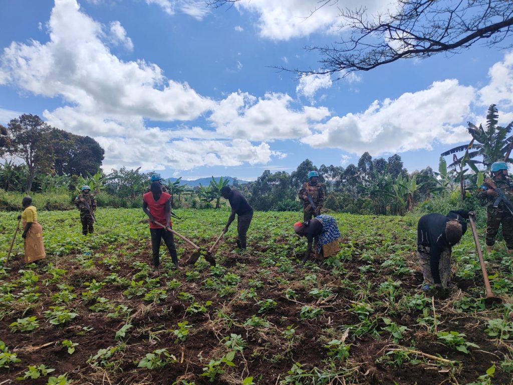 Ituri : grâce aux casques bleus de la Monusco, les populations d’une quarantaine de villages accédent à leurs champs Grâce aux casques bleus de la Monusco, les populations d’une quarantaine de villages accédent à leurs champs