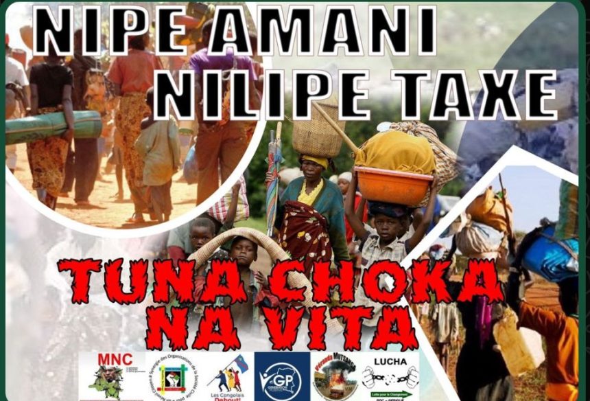 Nord-Kivu : Des mouvements citoyens lancent la campagne NIPE AMANI, NILIPE TAXE à Goma