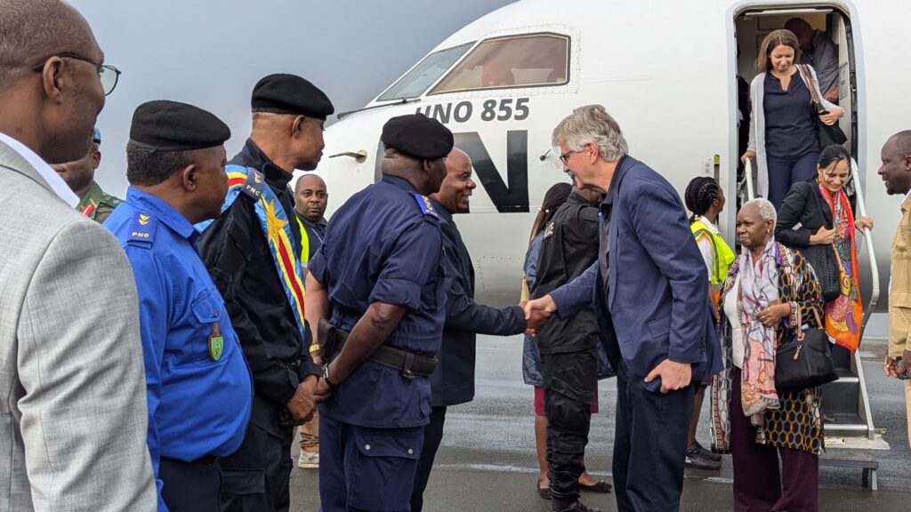 L'arrivée de Jean-Pierre Lacroix, Secrétaire général adjoint de l'ONU chargé des opérations de paix à Beni dans la province du Nord-Kivu