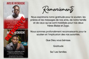 Les photographes Blaise M. Arim et Longosabo Gloire Zygo retrouvés sains et saufs