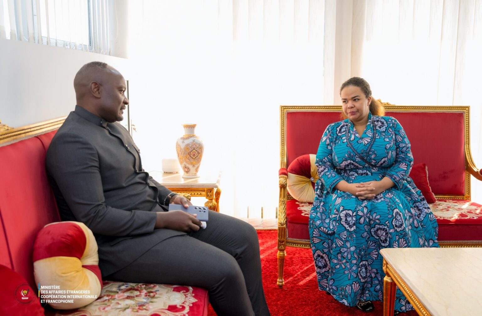 Thérèse Kayikwamba a reçu Farid Kaliisa à Kinshasa après l'ouverture des frontières de Bunagana et Ishasha, sous contrôle des rebelles congolais de l'AFC-M23