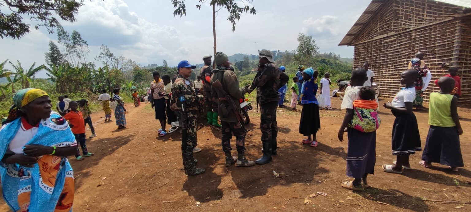 Sécurisation d'une messe à Djugu par les FARDC et les Casques bleus