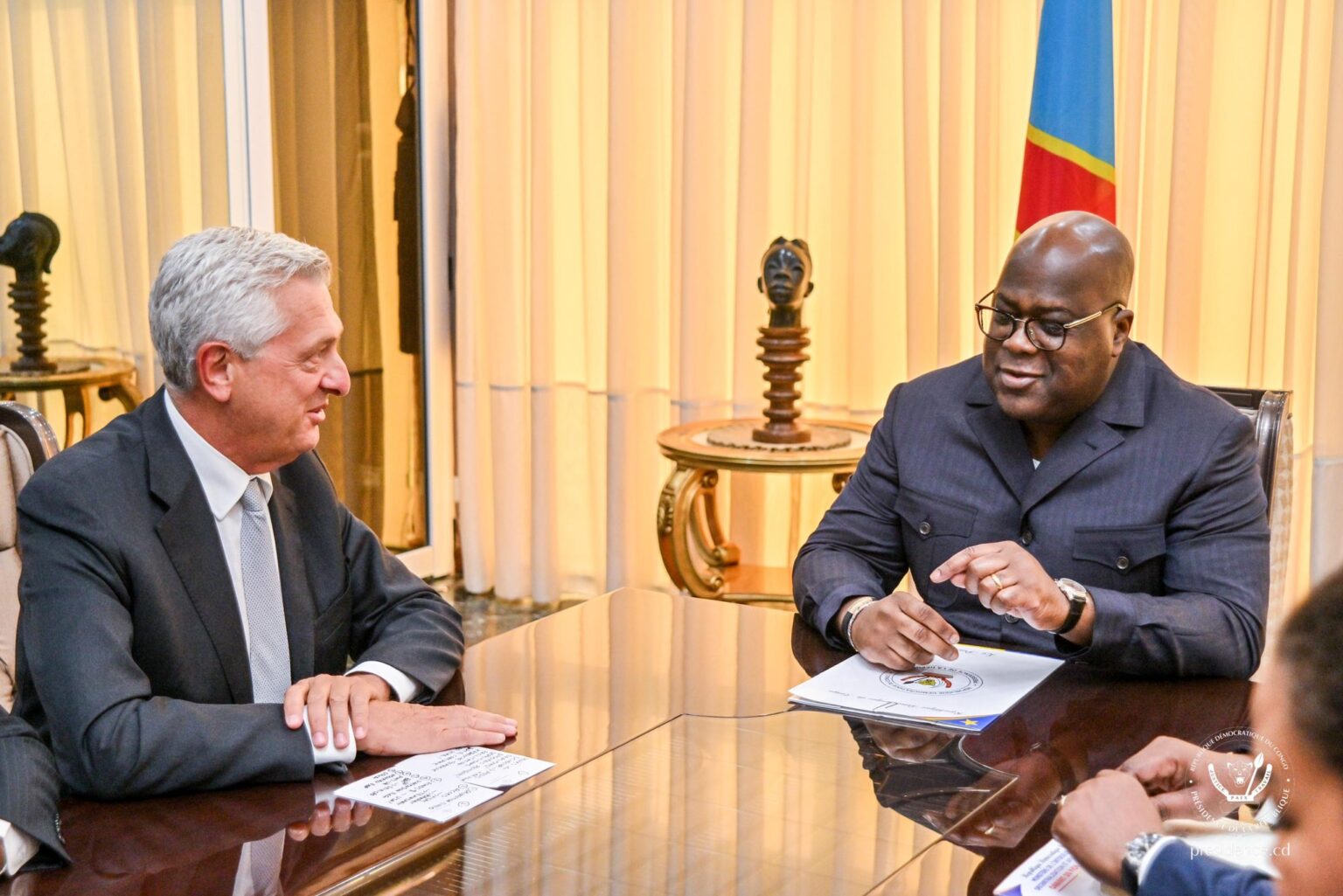 Félix Tshisekedi et Filippo Grandi discutent des accords de paix et des réfugiés