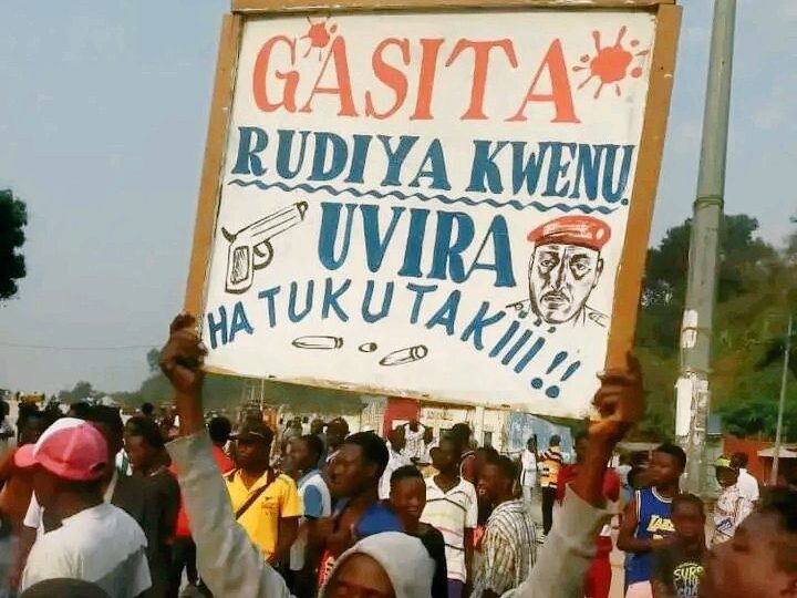 Les forces vives en marche pacifique pour exiger le départ du général GASITA