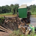 Le pont Mpeti détruit lors des bombardements des FARDC