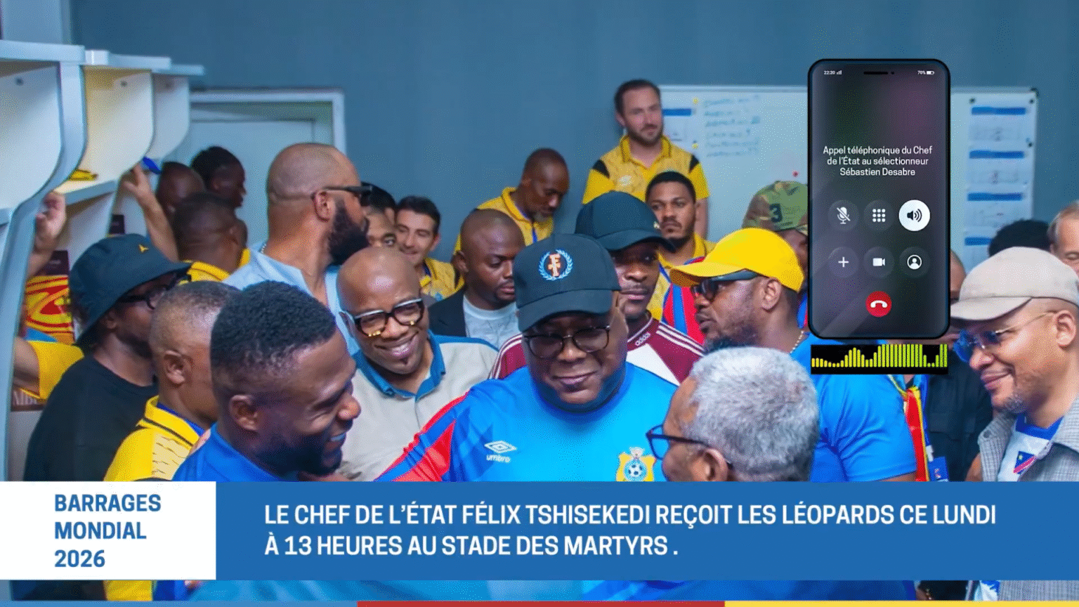 RDC : Tshisekedi annonce une réception officielle pour les Léopards après leur qualification au barrages intercontinental Tshisekedi annonce une réception officielle pour les Léopards après leur qualification au barrages intercontinental