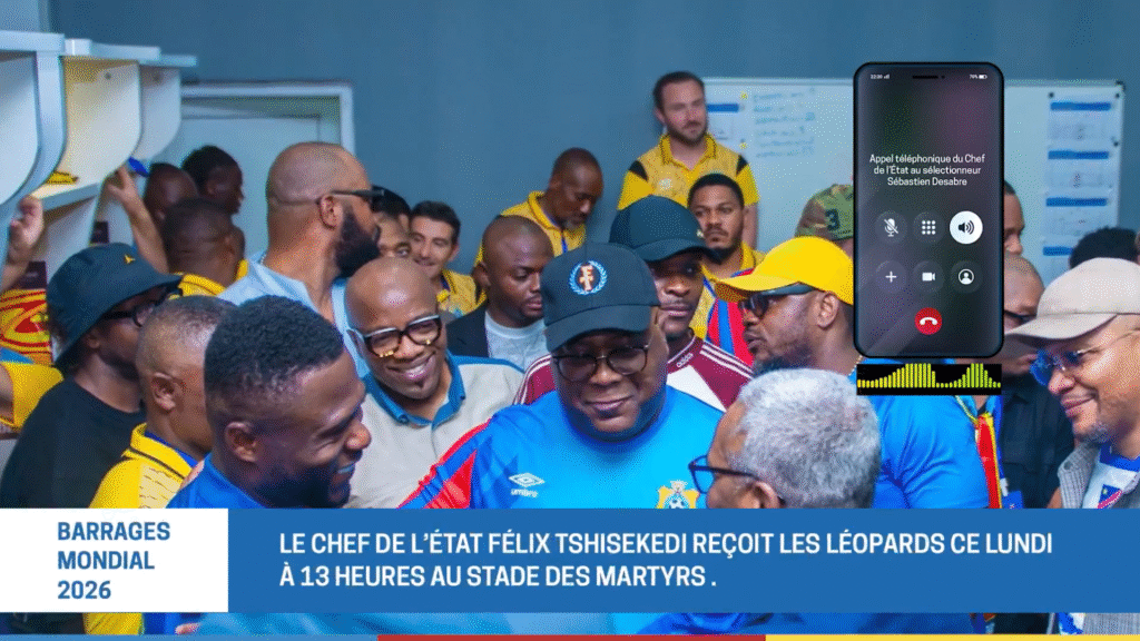 Tshisekedi annonce une réception officielle pour les Léopards après leur qualification au barrages intercontinental