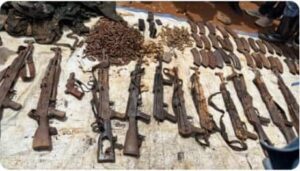Ituri : les FARDC exhibent des armes saisies à Djugu, la CRP crie à la manipulation les FARDC exhibent des armes saisies à Djugu, la CRP crie à la manipulation