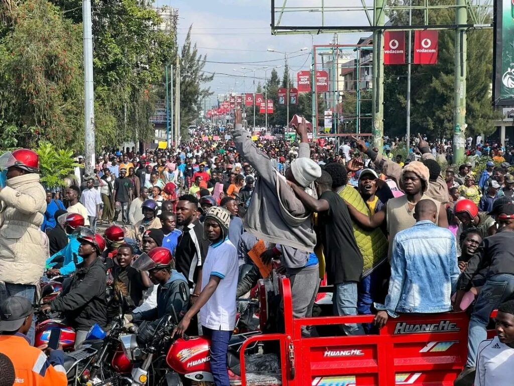 Manifestation pour le maintien du M23 et un dialogue inclusif