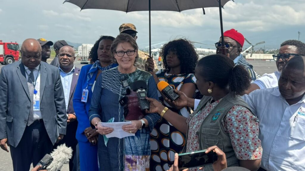 La cheffe par intérim de la MONUSCO, Vivian van de Perre, est arrivée ce jeudi 12 février 2026 à Goma pour appuyer les préparatifs du mécanisme de suivi et de vérification du cessez-le-feu