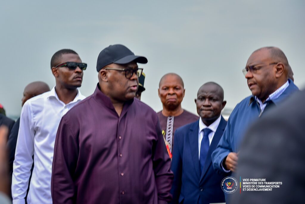 le président Tshisekedi en visite d’inspection au port de Bandundu