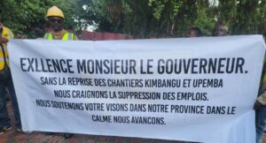 sit-in pour exiger la reprise des chantiers routiers