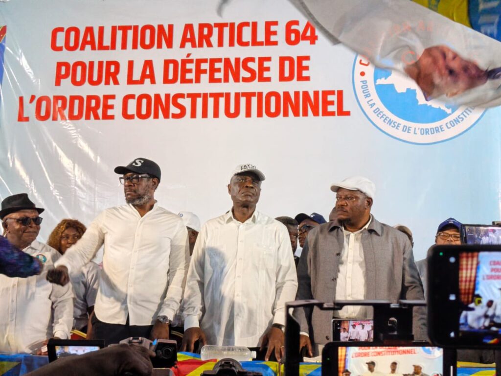 RDC : la Coalition Article 64 dénonce un « coup d’État constitutionnel » la Coalition Article 64 dénonce un « coup d’État constitutionnel »