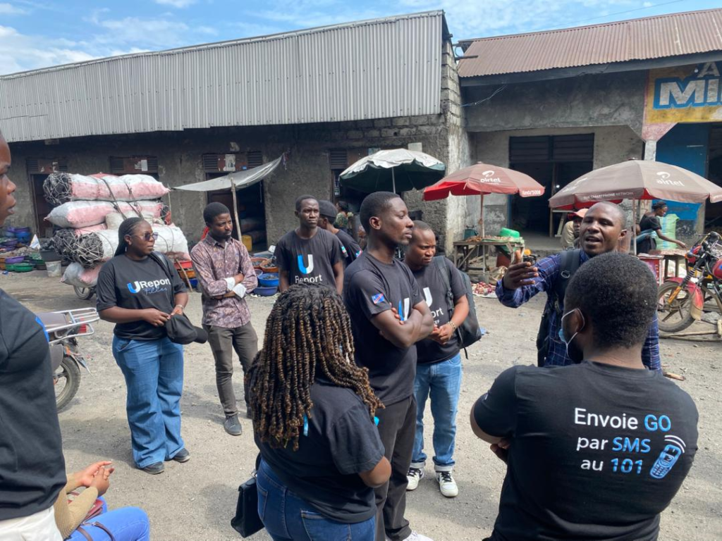 Goma : U-Report sensibilise les commerçants du marché Alanine contre Ebola U-Report sensibilise les commerçants du marché Alanine contre Ebola