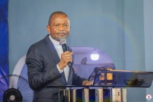 L'archevêque Ejiba Yamapia, président de la Plateforme des confessions religieuses et des Églises du Réveil en RDC