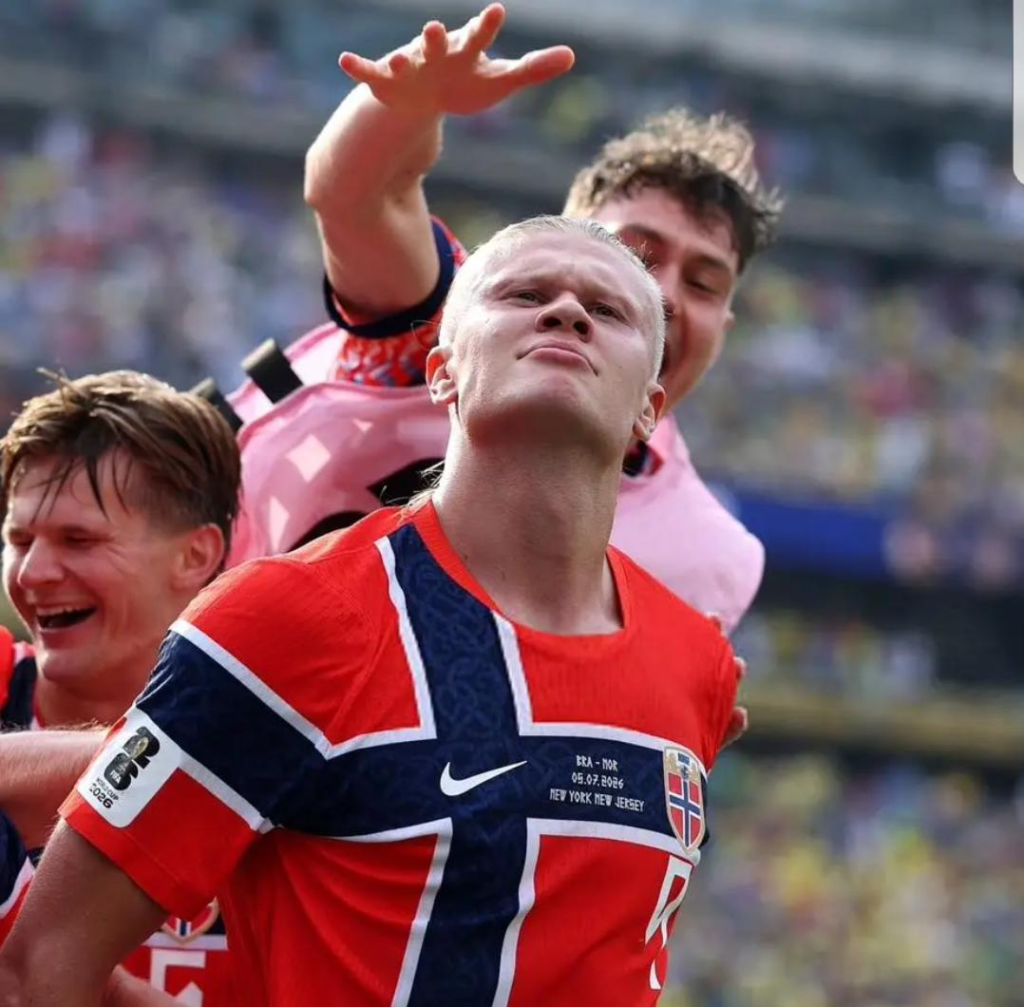 Haaland élimine le Brésil et propulse la Norvège en quarts