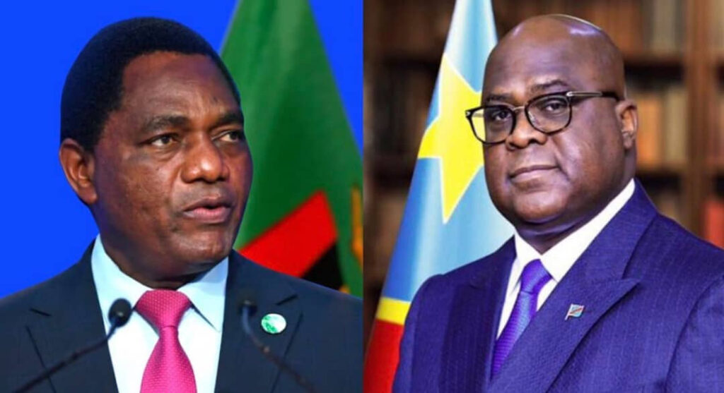 RDC : Tshisekedi félicite Hichilema pour sa réélection en Zambie Tshisekedi félicite Hichilema pour sa réélection en Zambie